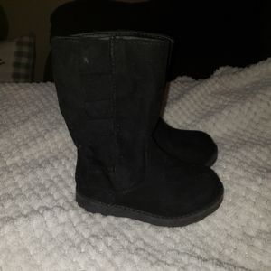 Little Girl Suede Black Boots